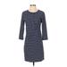 Old Navy Casual Dress - Shift: Blue Stripes Dresses - Women's Size Small Petite