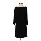 Jessica Simpson Cocktail Dress - Popover Boatneck 3/4 Sleeve: Black Solid Dresses - Women's Size 4