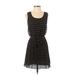 Forever 21 Casual Dress - Mini Scoop Neck Sleeveless: Black Dresses - Women's Size Small