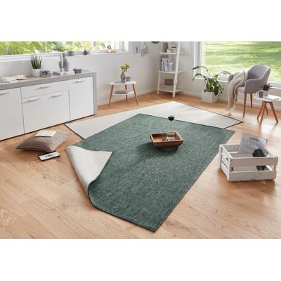 Teppich HANSE HOME "Miami Wendeteppich" Gr. 4, grün, B:160cm H:5mm L:230cm, Kunstfaser, Teppiche, In-& Outdoor, Wetterfest, Balkon, Läufer, Wohnzimmer, Wasserfest Image