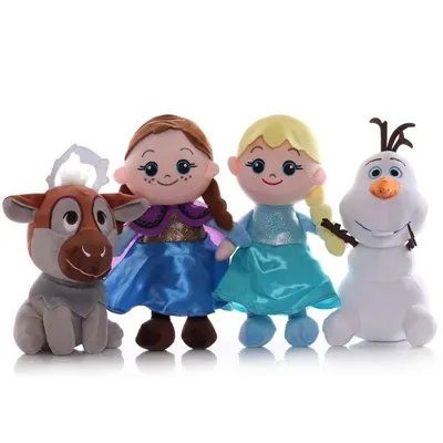 Jouets en peluche Disney pour enfants princesse Elsa bonhomme de neige Anna OlPG Sven beurre