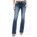 Miss Me Women's Stitched Wings Bootcut Jean (Size 28) Medium Wash, Cotton,Polyester,Elastine