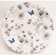 "Secret Garden Plates Set of 2 Fine Bone China 6\" Side Flowers Bees Butterflies Hand Decorated in UK"