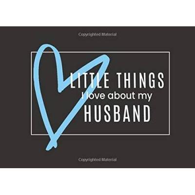Little Things I Love About My Husband Fill In The Blank I Love You Book Cute Journal Gift For Him Pale Blue Heart