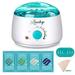 Lansley Wax Warmer Hair Removal Home Waxing Kit Electric Pot Heater for Rapid Waxing of All Body Face Bikini Area Legs with 4 Flavor Hard Wax Beans & 10 Wax Applicator Spatulas(At-home Wa