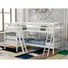 Twin Size L-Shaped Pine Wood Bunk Bed, Separatable to 2 L-Shaped Beds