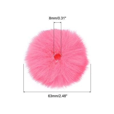 Furry Microphone Windscreen 7mmx 60mm Mic Cover Windshield Rose Red - Rose Red