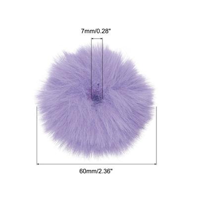 Furry Microphone Windscreen 7mmx 60mm Mic Cover Windshield Purple 4 Pack