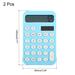 2Pcs Portable Office Calculators 12 Digit Display Electronic Calculator, Blue