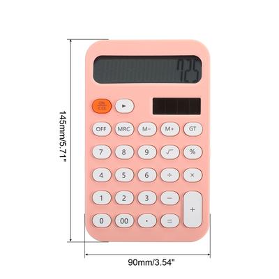 Portable Office Calculator 12 Digit Display Electronic Calculator, Pink