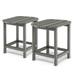 Gymax 2PCS 18'' Patio Adirondack Side Table Weather Resistant HDPE