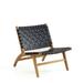 Manhattan Comfort Maintenon Leatherette Accent Chair in Black