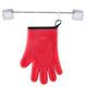 Tohuu Grill Gloves Silicone 1-piece Silicone Oven Mitts Heat Resistant Silicone and Cotton Double-Layer Oven Mitts/BBQ Gloves for Baking and Grilling fabulous