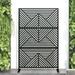 Neutypechic Privacy Screen Freestanding Room Divider Outdoor Privacy Metal Fence Panel Series Black 6.3 ft. H X 4 ft. W