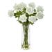 Nearly Natural Rose Artificial Arrangement in Cylinder Vase