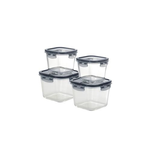 PIE LOCK | Glas Frischhaltedosen Set 8 tlg. | Vorratsdosen | Bento-Box | Aufschnittdose | Brotbox | Brotdose | Wurstdose | Mikrowellendose | Meal Prep