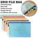 Shpwfbe Pencil Case Pencil Pouch A5 Mesh Zipper Student Stationery Waterproof Office Transparent Information Office Supplies