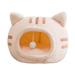 Warm Semi-Enclosed For Small Cats Dogs Pet Supplies Cat Shape Pet Nest Cat Bed Dog Kennel Sleeping Bed Cat House PINK S