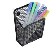 Bomutovy Magnetic Pencil Holder - Single Magnetic Locker Organizer Strong Magnets Mesh Marker Holder Perfect for Whiteboard Refrigerator and Locker