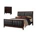 CDecor Home Furnishings Teste Cappuccino 2-Piece Bedroom Set w/ Nightstand Upholstered, in Black/Brown | 50.5 H x 63.25 W x 86.5 D in | Wayfair