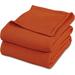 CozyHomesCollection Cotton Blanket Cotton | 108 H x 90 W in | Wayfair WAFFLE-RUST-KING