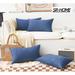 SR-HOME Linen Lumbar Pillow Cover Rectangular Decorative Pillow Cases For Couch Bed Sofa, Set Of 4 Velvet | 12 H x 20 W x 1 D in | Wayfair