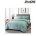 SR-HOME Seersucker Queen Comforter Set All Season Reversible Down Alternative Quilted Duvet Insert Microfiber in Green/White | Wayfair