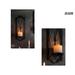 SR-HOME Candle Sconce- Wall Candle Sconces-Wall Sconces-Metal Wall Decorations-Rustic Home Decor Metal in Black | 15.7 H x 5.5 W x 4 D in | Wayfair