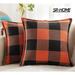 SR-HOME Set Of 2 Fall Throw Pillow Covers, Farmhouse Buffalo Plaid Check Decorative Pillow Covers For Bed Couch Sofa Linen | 22 H x 22 W in | Wayfair