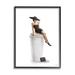 Stupell Industries Trendy Black Dress Fashionable Woman Framed Giclee Texturized Wall Art By Ziwei Li_aq-521 in Black/Brown | Wayfair
