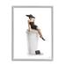 Stupell Industries Trendy Black Dress Fashionable Woman Framed Giclee Texturized Wall Art By Ziwei Li_aq-521 in Black/Brown | Wayfair