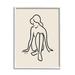 Stupell Industries Relaxing Girl Doodle Style Line Drawing Framed Giclee Texturized Wall Art By Elizabeth Tyndall_aq-495 in Black/Brown | Wayfair