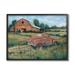 Stupell Industries Red Pickup Truck Rural Barn Farmland Framed Giclee Texturized Wall Art By Tim Otoole_aq-363 in Blue/Brown/Green | Wayfair