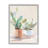 Stupell Industries Potted Cactus Plants Watercolor Giclee Texturized Wall Art By Lanie Loreth in Blue/Brown/Green | 30 H x 24 W x 1.5 D in | Wayfair