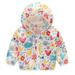 kpoplk Kids Jacket Baby Toddler Windbreaker Winter Warm Long Sleeve Coat Kids Girl Floral Hoodie Jacket(18 M Red)