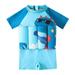 qucoqpe Baby Boys Swimsuit Baby Pool Float Shark Print Short Sleeve One-piece Swimsuit Toddler Baby Boy Clothes Guard Surfing Suit UPF 50+