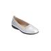 Wide Width Women's The Vivi Flat by Comfortview in Silver (Size 11 W)