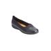 Extra Wide Width Women's The Vivi Flat by Comfortview in Black (Size 8 WW)