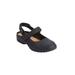 Wide Width Women's The Joelle Sling by Comfortview in Black (Size 11 W)