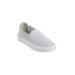 Extra Wide Width Women's The Alena Slip On Sneaker by Comfortview in Grey Rhinestone (Size 9 WW)