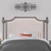 One Allium Way® Renick Panel Headboard Upholstered/Wood & Upholstered/Polyester in Brown/Gray/White | 59 H x 5 D in | Wayfair