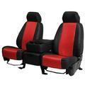 CalTrend Center 40/60 Split Bench Carbon Fiber Seat Covers for 2002-2002 Ford Explorer - FD232-02FC Red Insert with Black Trim