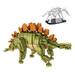 Stegosaurus Toy Dinosaur and Fossil 2 in 1 Building Blocks Bricks Poseable Set | General Jim s Toys| Compatible with Lego Cobi Wange Sembo and all major brick building brands.