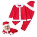 NECHOLOGY Boys New Born Outfit Christmas Clothes Set Pajamas For Baby Girls Boys Christmas Santa XMAS Outfit for Boys Size 7 Childrenscostume Red 3-4 Years