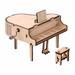 DIY Handmade Ornaments Mechanical Piano Model Kits Toys Wooden Toys 3D Puzzle Wooden Puzzle Piano Music Box Model Kits Assembling Toy BROWN