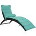 Winston Porter Isenhower 65" Long Reclining Single Chaise w/ Cushions Wicker/Rattan | 37.4 H x 25.2 W x 65 D in | Outdoor Furniture | Wayfair
