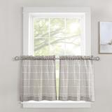 Special Edition by Lush Decor Farmhouse Textured Sheer Solid Color Ruffled 29" Cafe Curtain Polyester | 24 H x 29 W in | Wayfair 21T012447