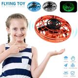 widshovx Mini Drone Flying Toy Hand Operated Drones for Kids or Adults Hands Free UFO Helicopter Easy Indoor Outdoor Flying Ball Drone Toys for Boys Girls Red