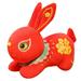 Cute Cotton Birthday Gifts Chinese New Year Rabbit Home Decoration Plush Animal Toy Mascot Doll Year of the Rabbit New Year Rabbit Year Mascot Mascot Rabbit Doll Bunny Plush Doll Rabbit Plush Toy 25CM