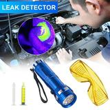 Paddsun UV Fluid Gases Leak Detector Kit For Car A/C System Dye&Glasses&28 Led Light US